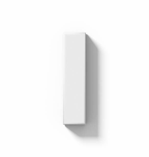 istock letter I 3D white isolated on white with shadow - orthogonal projection 687725408