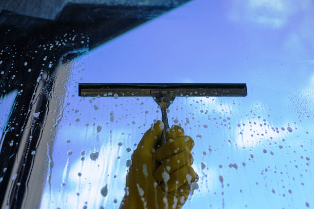 istock Wash the dirty and dusty windows in the spring. 687728764