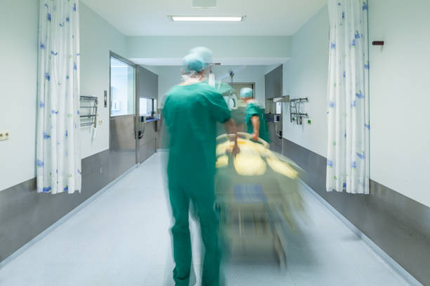 Day in the Life of a Patient, hosptal emergency blurred stock photo