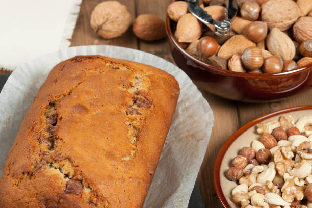 istock Homemade Banana Cake With Nuts And Chocolate. 687742660