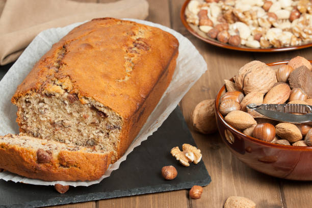 istock Homemade Banana Cake With Nuts And Chocolate. 687742784