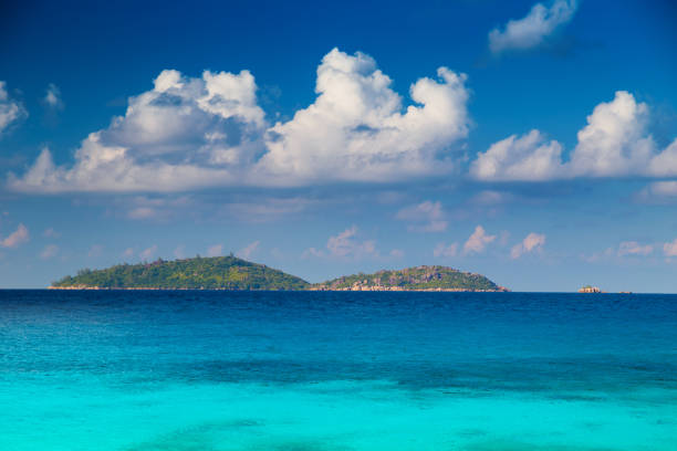 Big Sister as seen from Anse Patates, La Digue Island, Seychelles