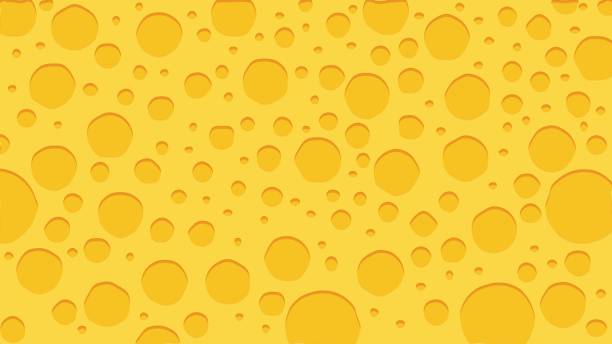 cheese background vector illustration of a cheese texture with holes cheese texture seamless stock illustrations