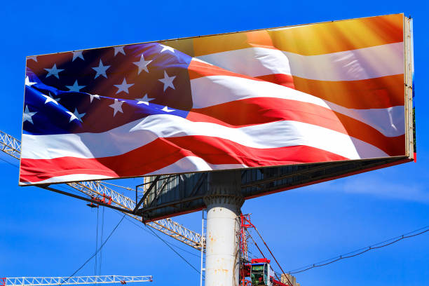 istock Billboard with the USA flag 687752020