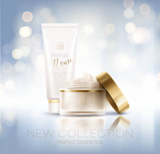 Design cosmetics product advertising. Vector illustration Design cosmetics product advertising. Vector illustration EPS10 skin care background stock illustrations