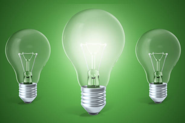 istock Concept of ideas, innovation, a glowing light bulb in the center. 3d rendering 687784514