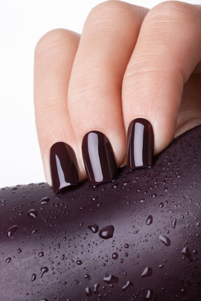 istock Purple nail polish 687790180