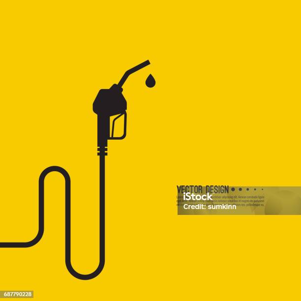Gasoline Pump Nozzle Sign Stock Illustration - Download Image Now - Fuel Pump, Gasoline, Natural Gas