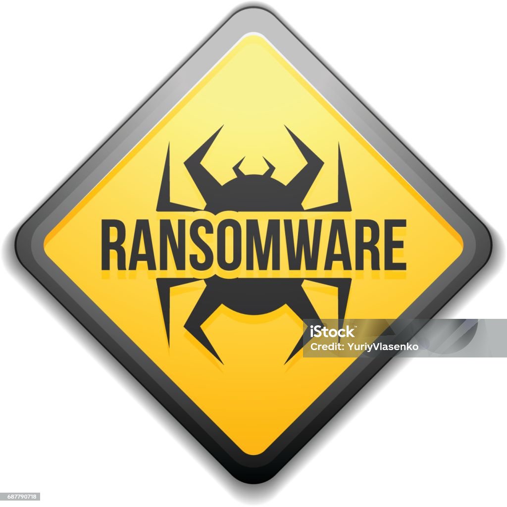 Ranware Example Ransomware Hazard Sign Stock Illustration - Download Image Now - Alarm ...