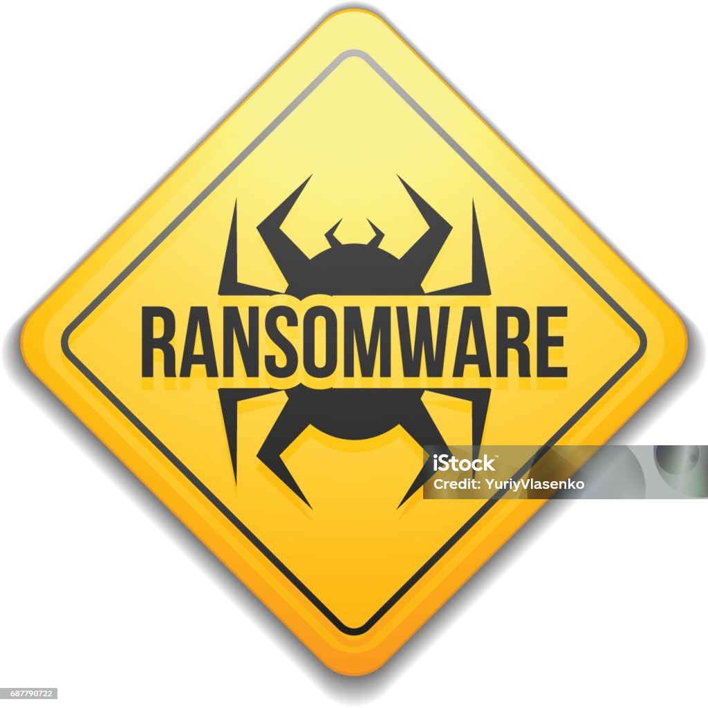 Cartoon Ransom Sign Ransomware Hazard Sign Stock Illustration - Download Image Now - Alarm ...
