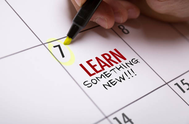 Learn Something New Learn Something New calendar note time management student stock pictures, royalty-free photos & images