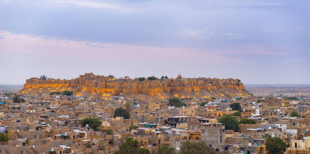 istock Jaisalmer cityscape at dusk 687796810