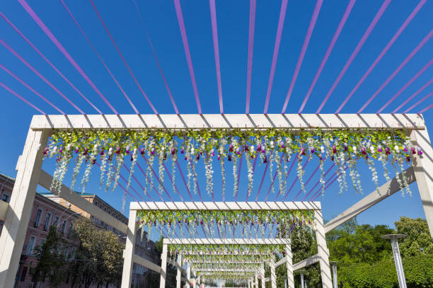 istock Easter street outdoor decoration. 687797540