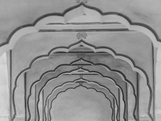 istock Architectural details in the amber fort in Jaipur 687798432