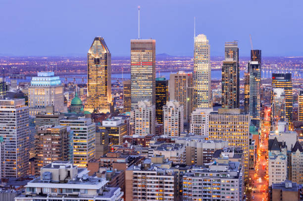 istock Montreal Skyline at sunset from Kondiaronk Belvedere 687801348