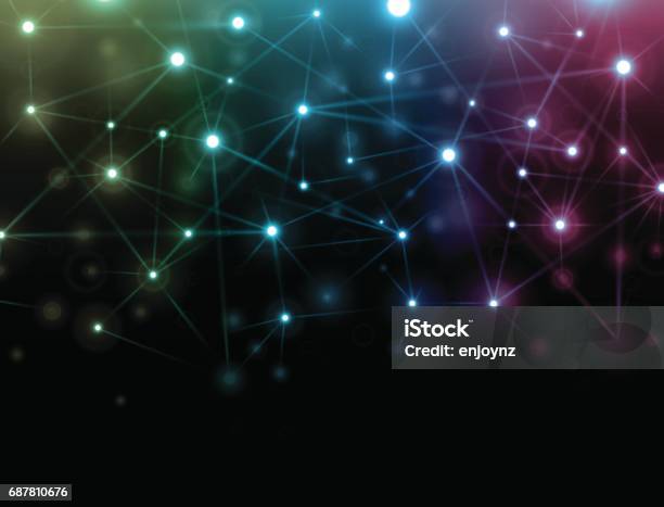 Abstract 2d Network Background Abstract Network Background Stock Illustration - Download Image Now ...