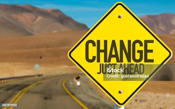 Change Sign Stock Photo - Download Image Now - Change, Adaptation - Concept, Road Sign