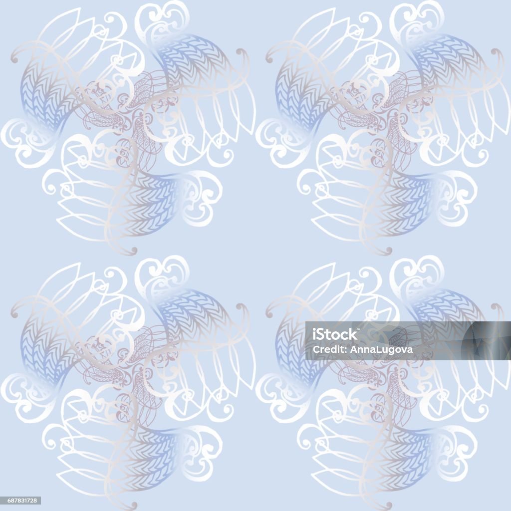 Rounded Blue Vector Pattern Pattern Vignette Round Blue Stock Illustration - Download Image Now ...
