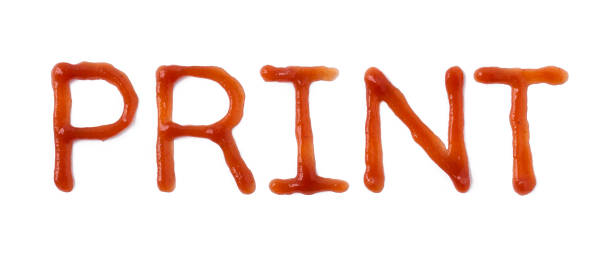 istock Ketchup letter hand writing in word 