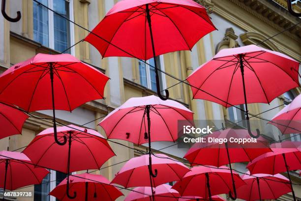 Floating Umbrellas Stock Photo - Download Image Now - Art, Balkans, Belgrade - Serbia