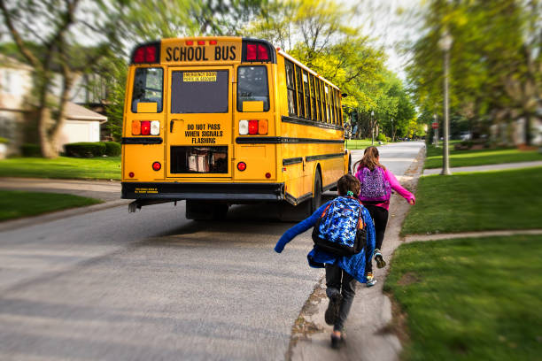 School bus side view.