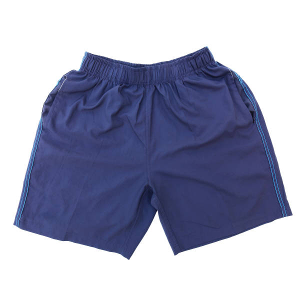 istock dark blue sport shorts isolated on white 687860574