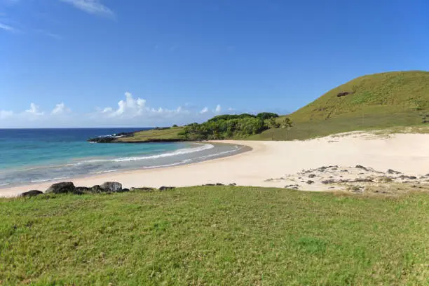 Anakena Beach, Easter Island, Chile, South Pacific