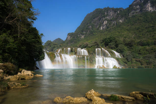 istock Ban Gioc waterfall in north of Vietnam. 687867612