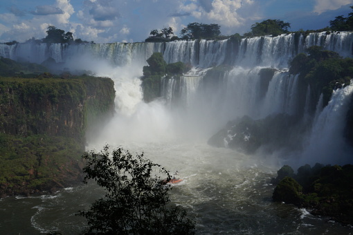 Iguazu waterfalls, natural border between Argentina and Brasil