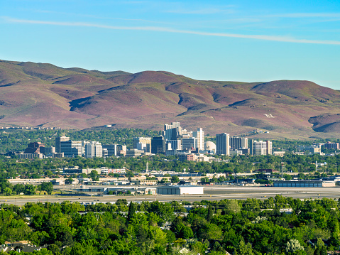 Photograph of the City of Reno Nevada in Washoe county.