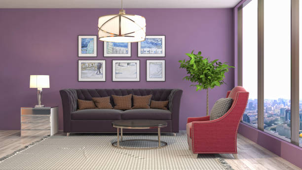 Interior living room. 3d illustration