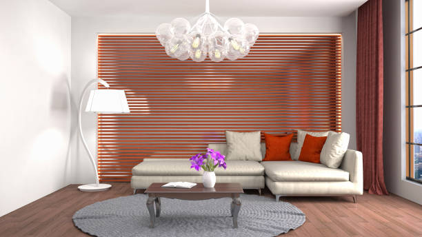 istock Interior living room. 3d illustration 687881574
