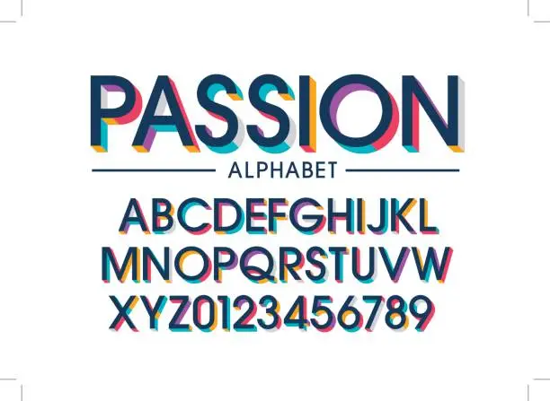 Vector illustration of Colorful alphabet