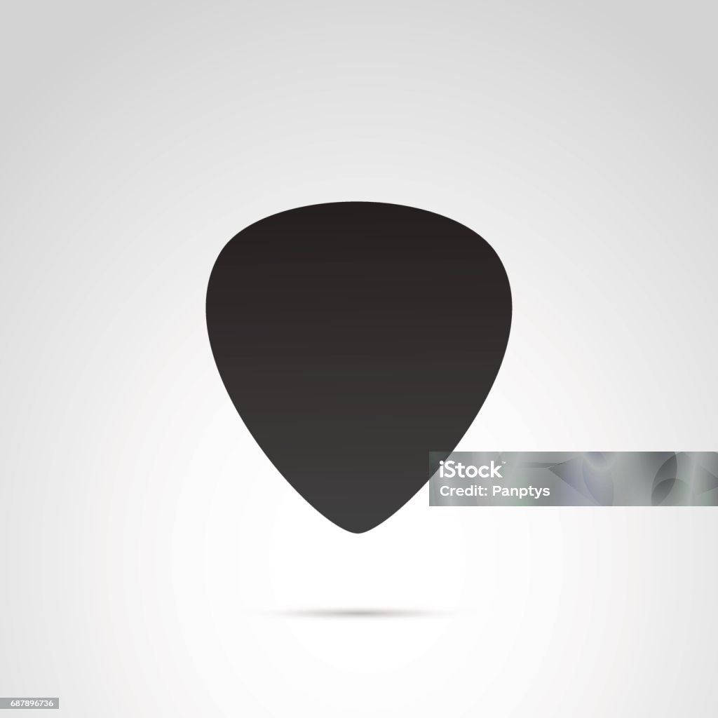 Pick guitar icon on white background. Vector art: guitar pick sign. Guitar Pick stock vector