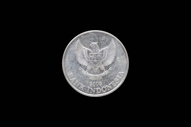 istock 500 indonesian rupiah coin (2003) isolated on black background. 687896844