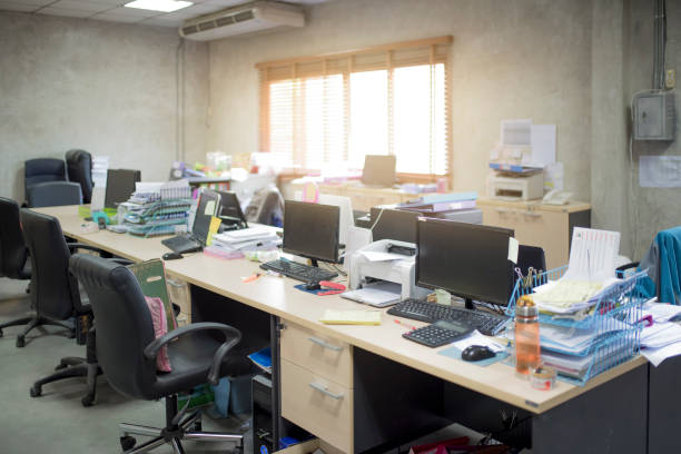 messy office no body room
