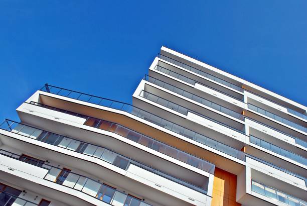 istock Modern apartment buildings exteriors 687898532