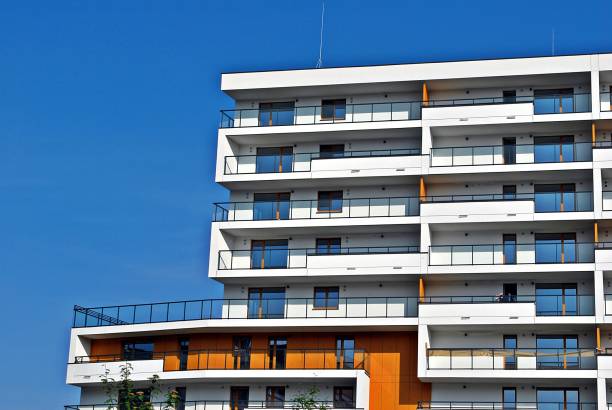 istock Modern apartment buildings exteriors 687898668