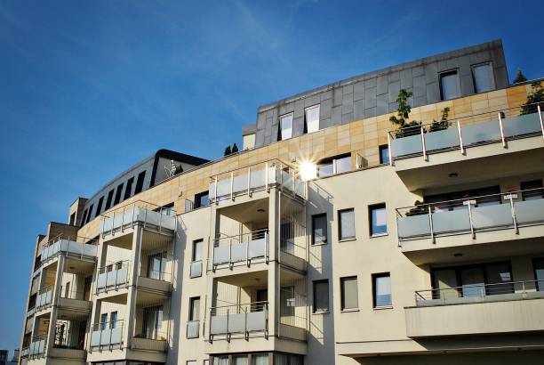 istock Modern apartment buildings exteriors 687901078