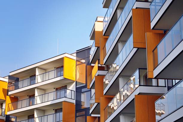 istock Modern apartment buildings exteriors 687901514