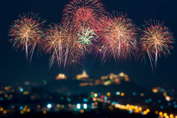 istock Beautiful firworks 687901738
