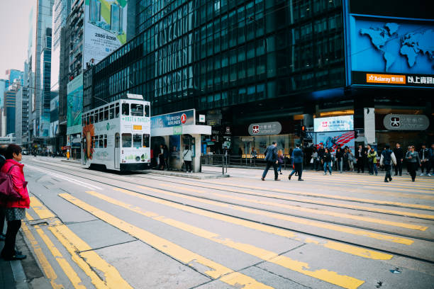 hong kong business financial district centro città - htc corporation foto e immagini stock