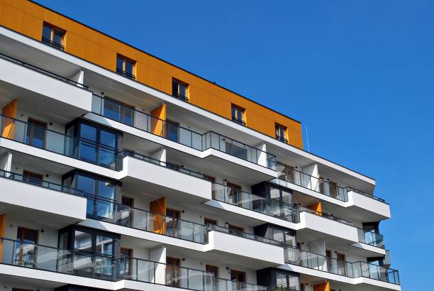 istock Modern apartment buildings exteriors 687904046