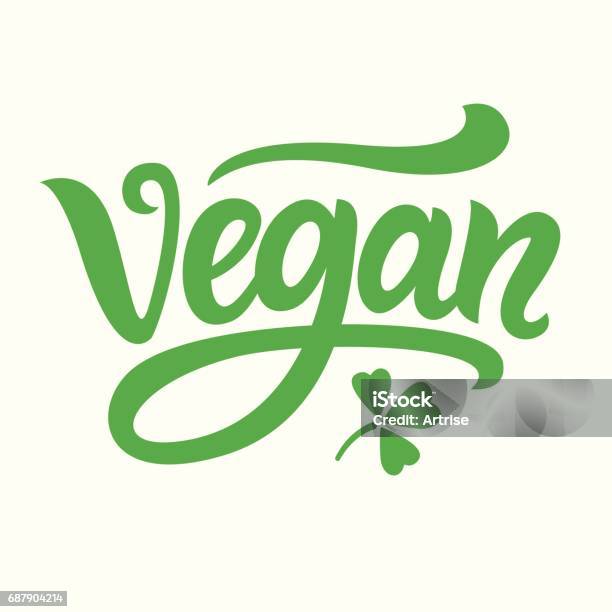 Ilustración de Mano De Vegano Verde Escrita Letras y más Vectores Libres de Derechos de Comida vegana - Comida vegana, Letra de imprenta, Orgánico