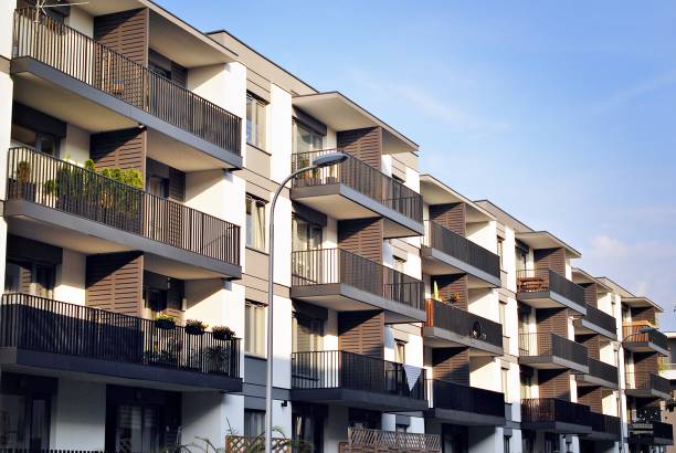 istock Modern apartment buildings exteriors 687904312