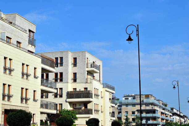 istock Modern apartment buildings exteriors 687904506