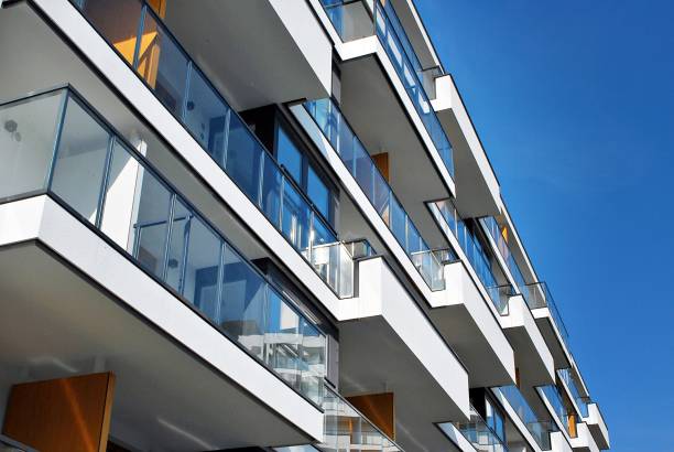 istock Modern apartment buildings exteriors 687905032
