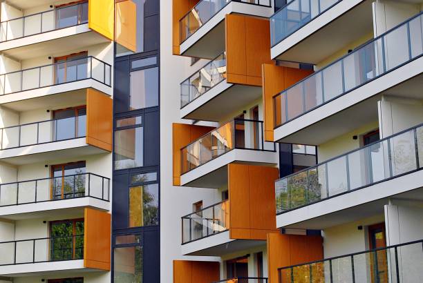 istock Modern apartment buildings exteriors 687908176