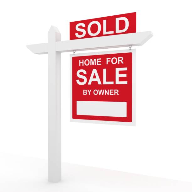 istock Real estate sign sold 687908452