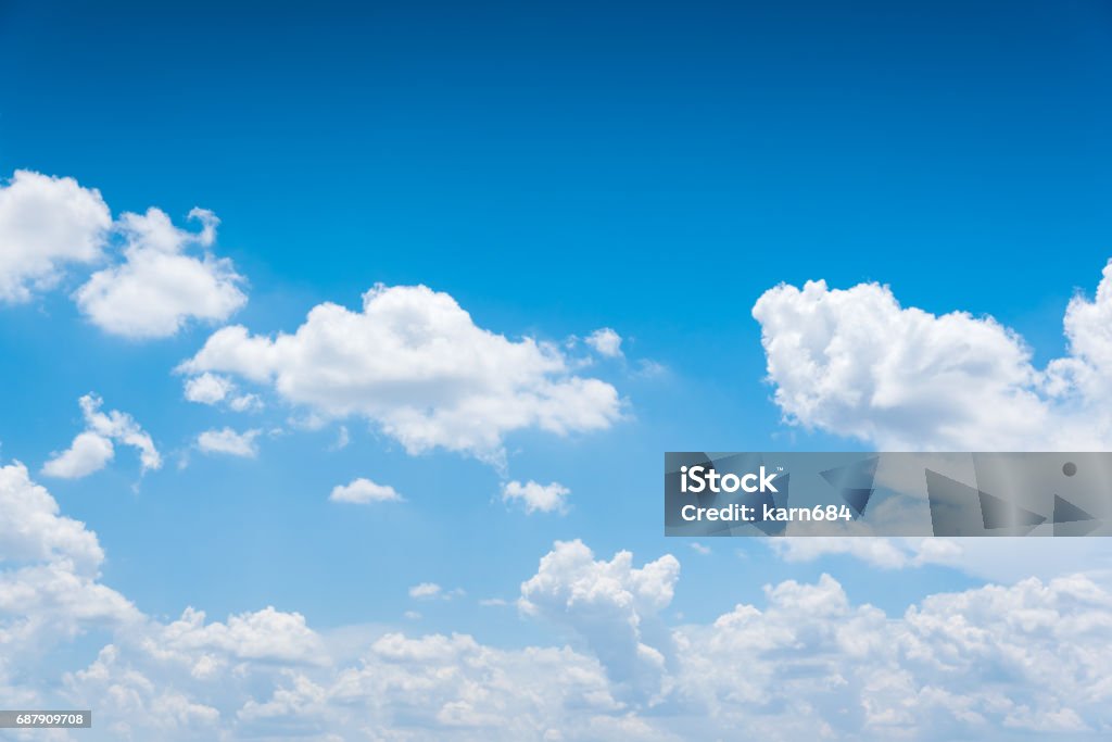 blue sky background. The vast blue sky and clouds sky. blue sky background with tiny clouds. Sky Stock Photo